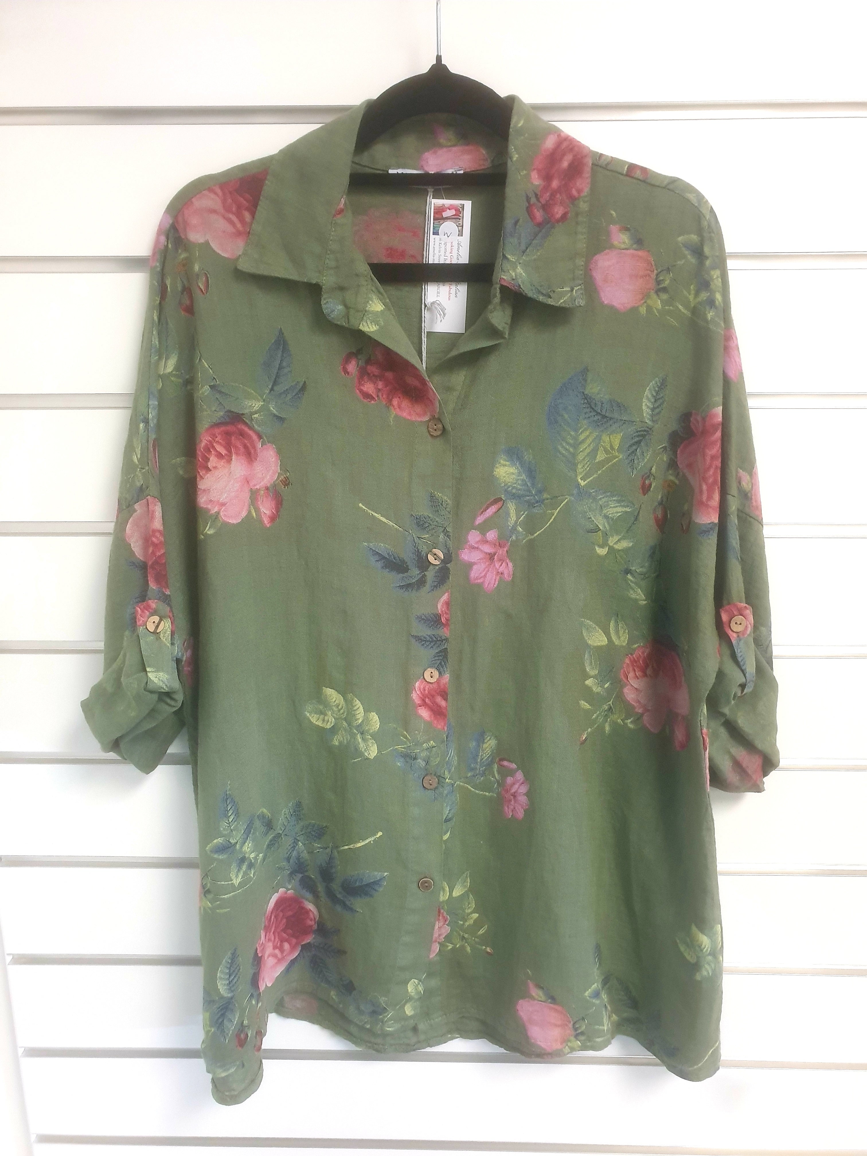 LUISA- Summer Rose shirt