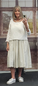 MAGLIA BAMBUSA TELA CAMPO -Latte