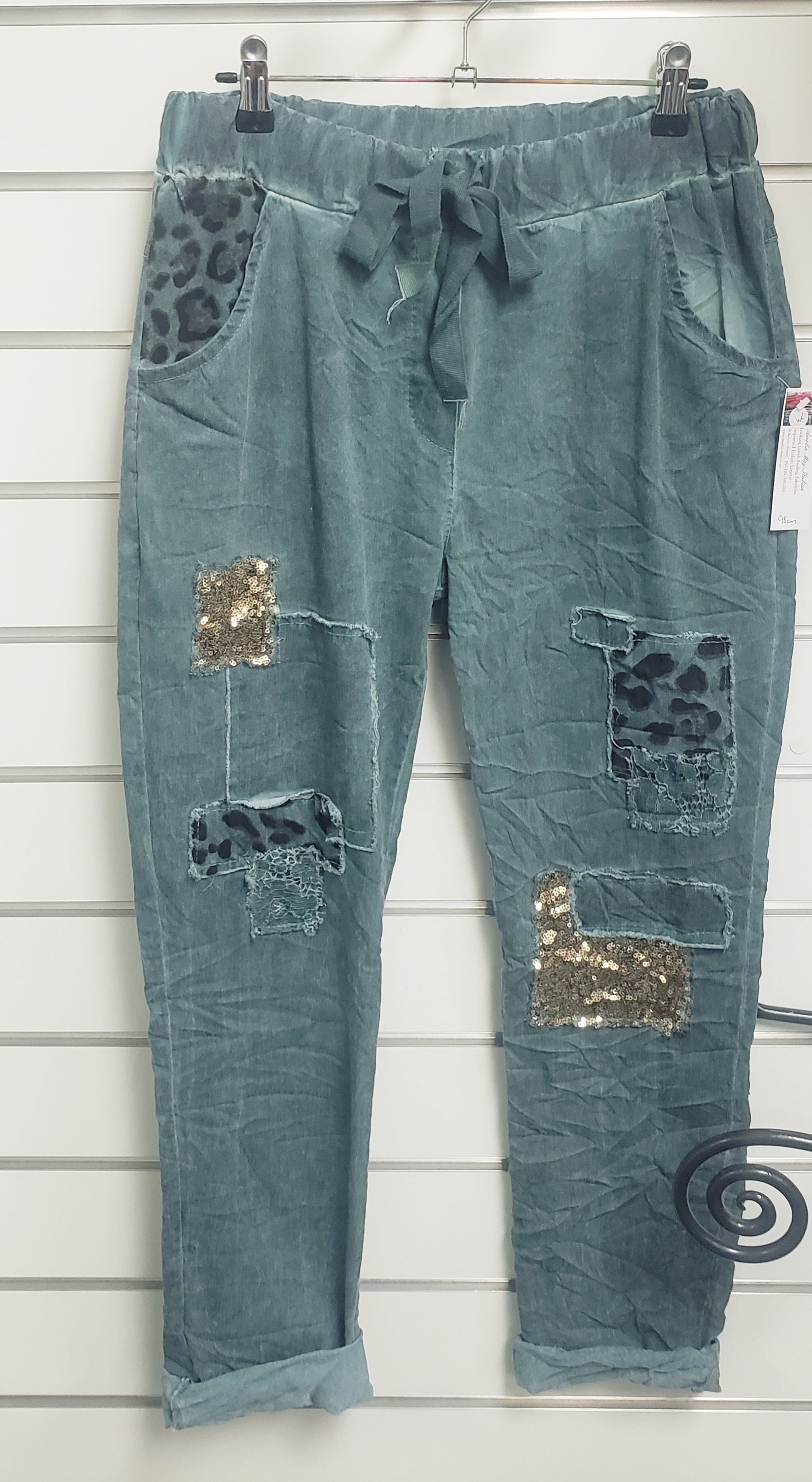 MARTA Leopard accent pants