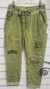 MARTA Leopard accent pants