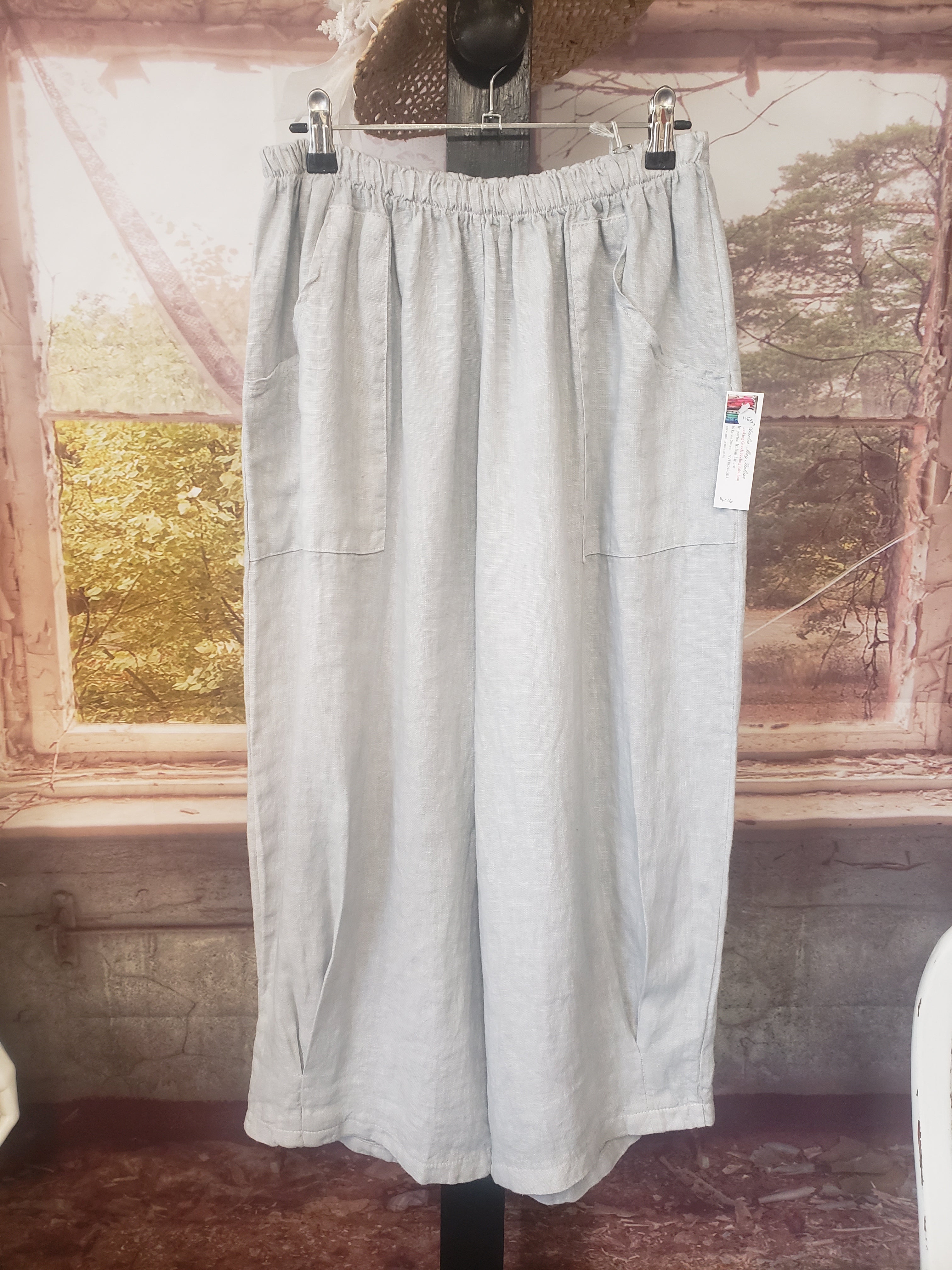 TERINA- 7/8 Linen Pants