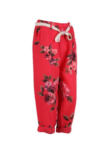 DANIELLA - Floral Linen Pants