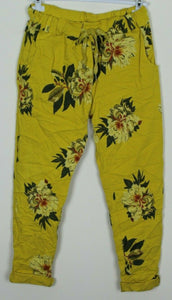 CRINKLE PANTS- Floral- Made In Italy