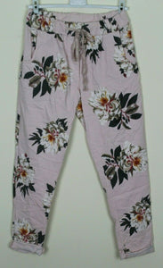 CRINKLE PANTS- Floral- Made In Italy