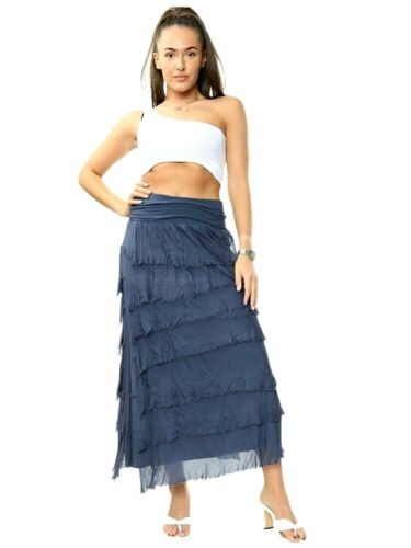 FLORENTINA- Shredded Silk Skirt