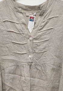 GRETA - Pleated Linen Shirt