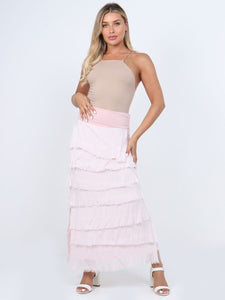 FLORENTINA- Shredded Silk Skirt